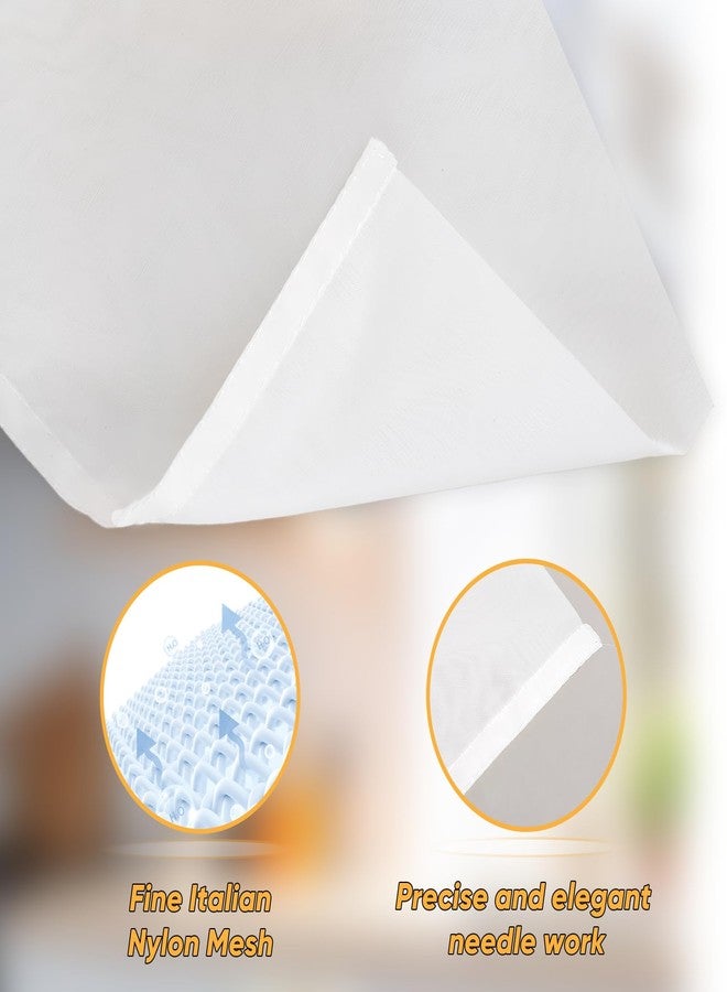 Yolev 6 Pack Nut Milk Bag Reusable Nylon Cheese Cloth Bag for Straining Washable Fine Mesh Nut Bags Strainer 12×8 In for Straining Fruit Juice Coffee Tea Yogurt Cheese Tofu Cold Brew Filter Bags - Image 4