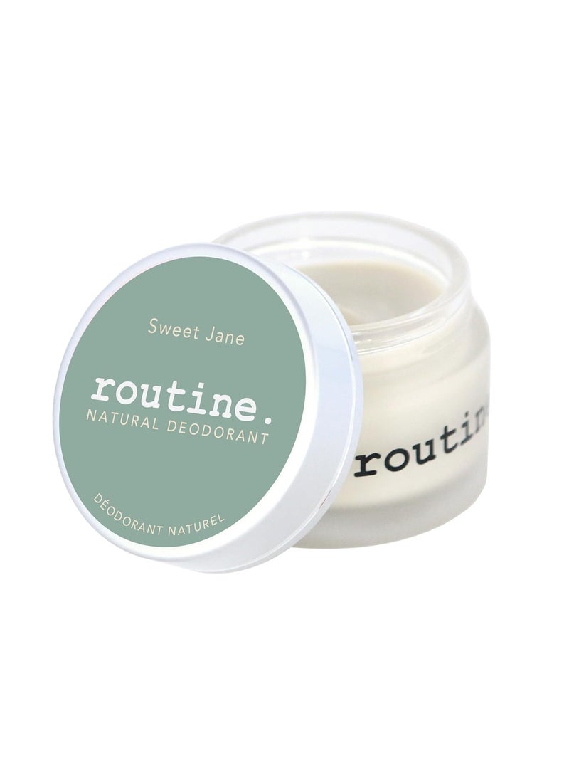 routine Routine. Natural Deodorant (2 Fluid Oz.) Sweet Jane | Aluminum Free Natural Deodorant for Women & Men | Vanilla, Rose, Cinnamon & Tonka (Cream Jar Formula) 