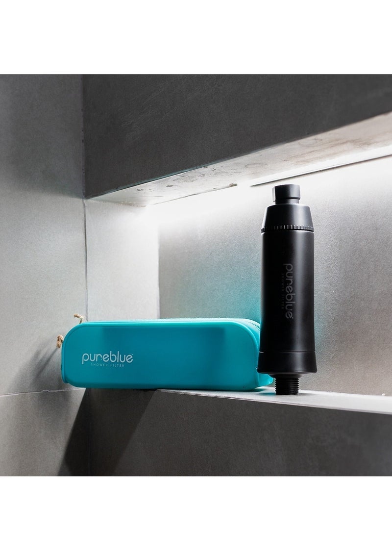 Pure Blue Black Shower Filter - Image 3