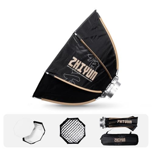 ZHIYUN CINPEER 60D Bowens Mount Octagonal Softbox Quick Release with Honeycomb Grid for Photography Studio Video Recording Portraits Shooting ZHIYUN Molus GSeries BSeries - Image 1