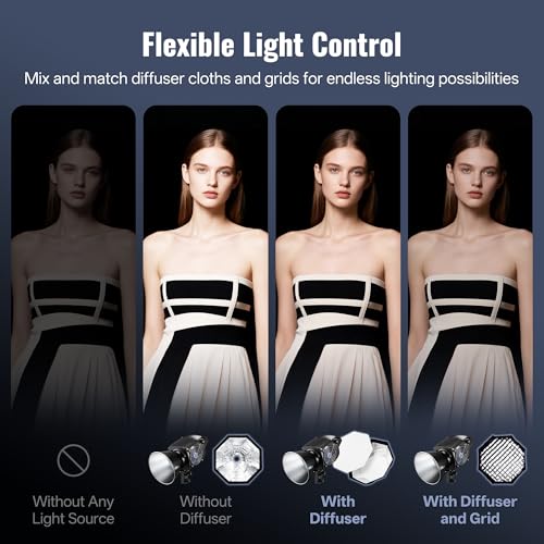 ZHIYUN CINPEER 60D Bowens Mount Octagonal Softbox Quick Release with Honeycomb Grid for Photography Studio Video Recording Portraits Shooting ZHIYUN Molus GSeries BSeries - Image 3