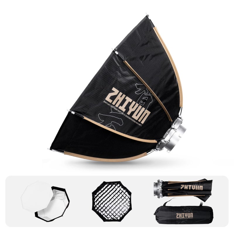 ZHIYUN CINPEER 60D Bowens Mount Octagonal Softbox Quick Release with Honeycomb Grid for Photography Studio Video Recording Portraits Shooting ZHIYUN Molus GSeries BSeries - Image 2