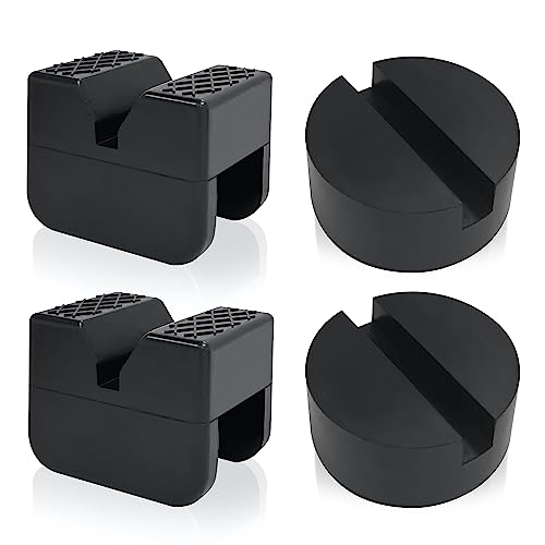 TONDA Jack Pads, Universal Rubber Rail Pinch Weld Protector, Slotted Adapter for Jack Stand and Floor Jack - Image 1
