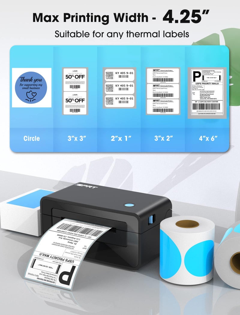 iDPRT Bluetooth Thermal Shipping Label Printer for Phone, 4x6, Supports Windows/Mac/iOS/Android, Ideal for Small Business and Shipping Packages - Image 4