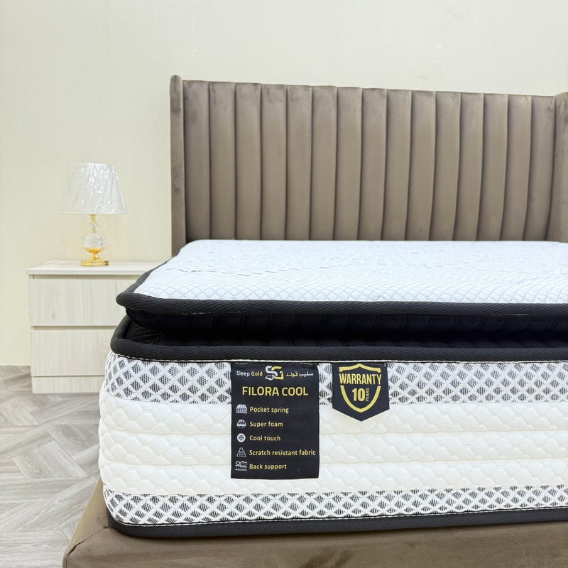 Sleep Gold Luxury Hotel Sleeping Mattress - Velora Cool Class - Pocket Spring - Size 30cm Height x 140cm Width x 200cm Length | Back Support, Motion Absorption, Comfortable - Image 4