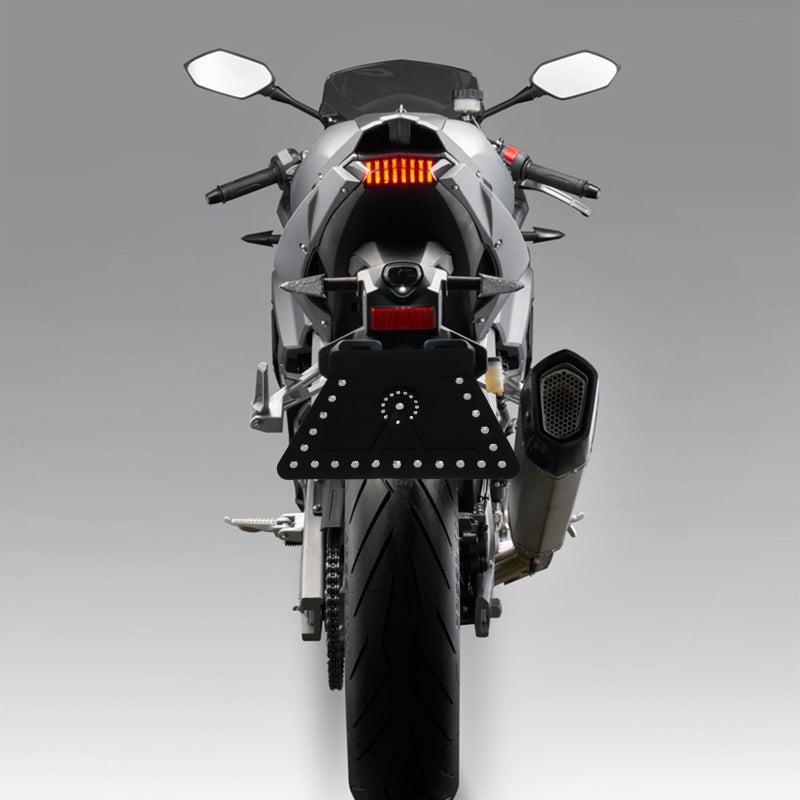 Black Leather Motorcycle Mudguards Front Rear Fender Covers Splash Guards - Image 5