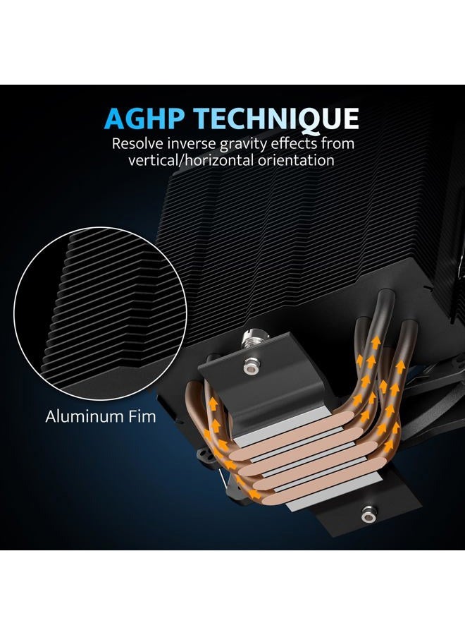 DarkFlash Z4Pro Mist CPU Cooler, 120mm Single-Tower, TDP 200W, 4×Ф6mm Heatpipes, ARGB PWM PC Fans, CPU Air Cooler Compatible with Intel LGA115x/12xx/17xx; AMD AM4/AM5, 155mm in Height(White) - Image 3