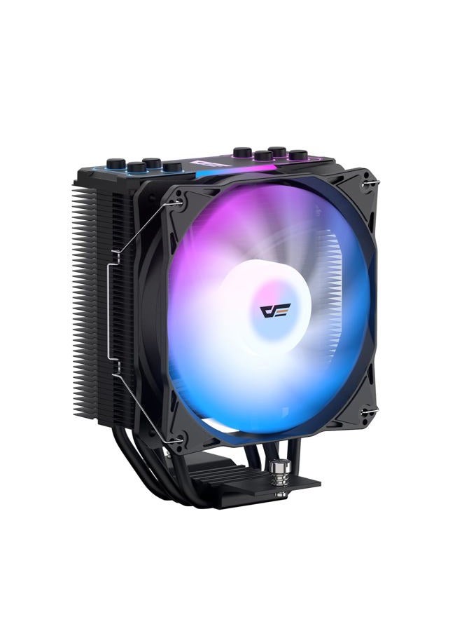 DarkFlash Z4Pro Mist CPU Cooler, 120mm Single-Tower, TDP 200W, 4×Ф6mm Heatpipes, ARGB PWM PC Fans, CPU Air Cooler Compatible with Intel LGA115x/12xx/17xx; AMD AM4/AM5, 155mm in Height(White) - Image 1