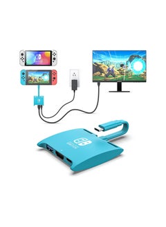 Switch Dock Adapter Fit for Nintendo Switch/Oled, USB C To Hdmi Mini Travel Dock for TV, Portable TV Dock Charging Station with Hdmi USB 3.0 Port and 100w Fast Charging, Macbook, Samsung