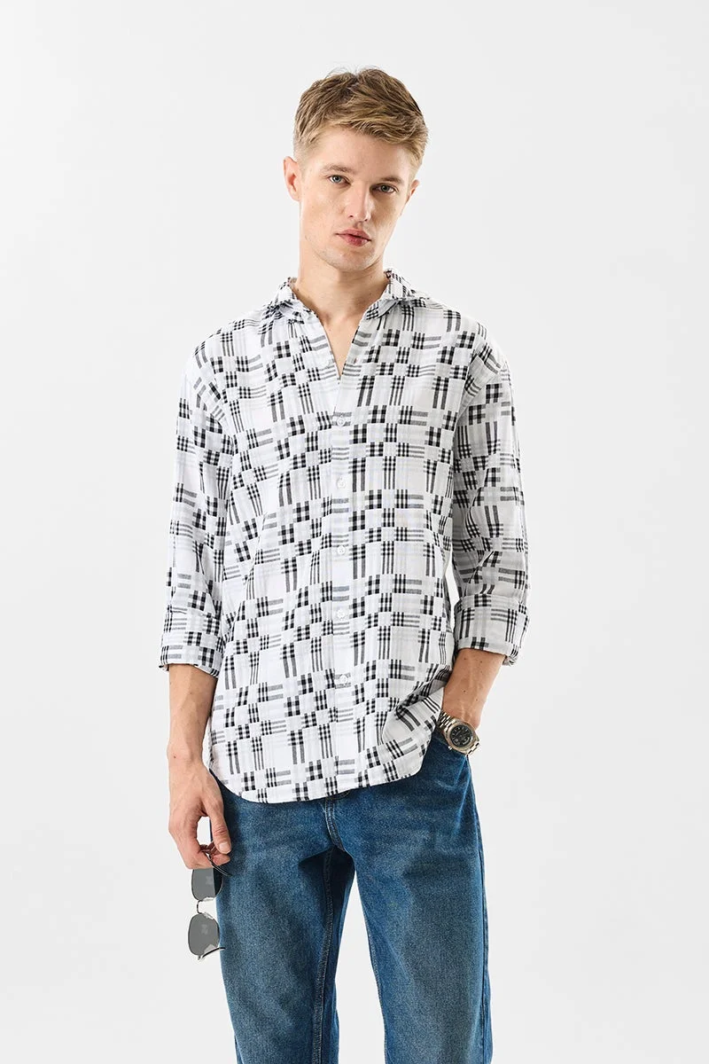 SNITCH 100% Cotton Checks Regular Fit Shirt