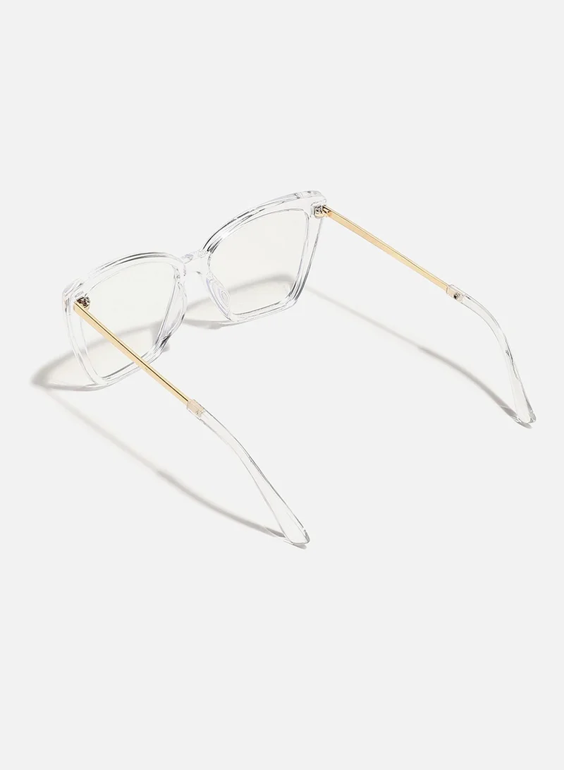 Haute Sauce Clear Wayfarer Sunglass