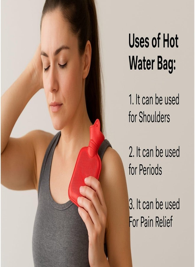 Hot Water Bag for Pain Relief, Shoulder and Period Pain, 20-25 cm, Red - Image 3