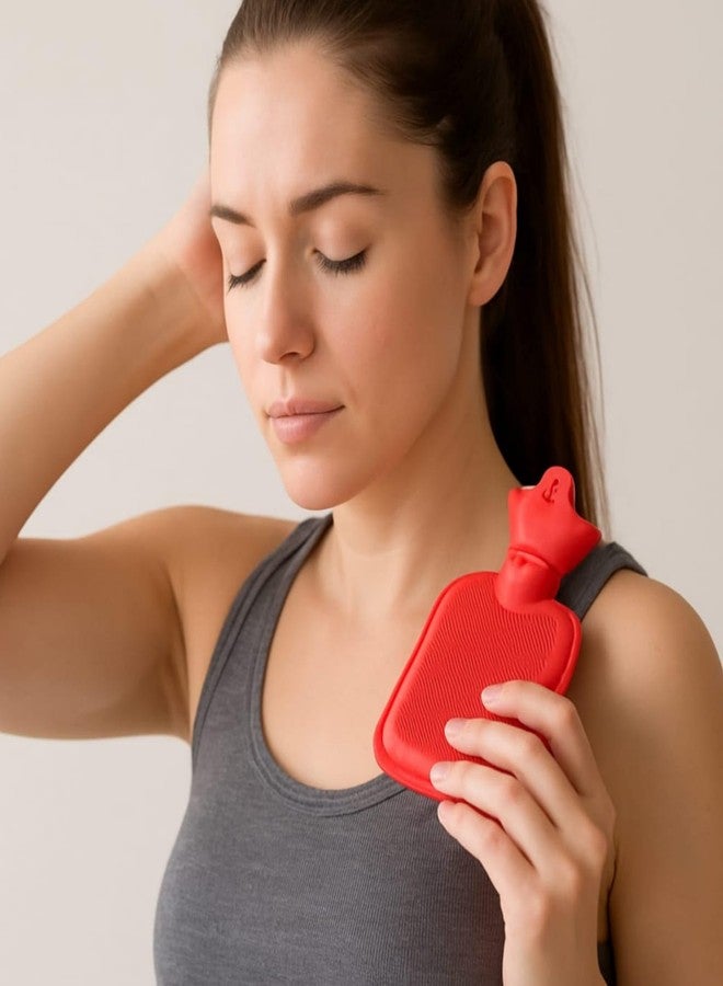 Hot Water Bag for Pain Relief, Shoulder and Period Pain, 20-25 cm, Red - Image 1
