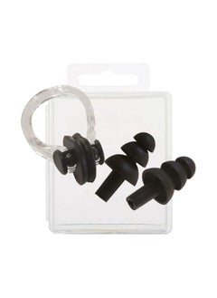 Generic Soft Silicone Waterproof Swimming Nose And Ear Ear Plugs + Box, Black  - Image 1