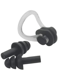 Generic Soft Silicone Waterproof Swimming Nose And Ear Ear Plugs + Box, Black  - Image 2