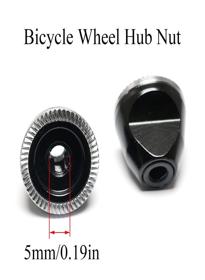 Pro Bamboo Kitchen 2pcs Bicycle Quick Release Lever Nut M5 Screw Non-Slip Nut Mountain Bike Quick Release Shaft All Aluminum Alloy Nut for Fixed Gear Road Bike Modified Parts - Image 2