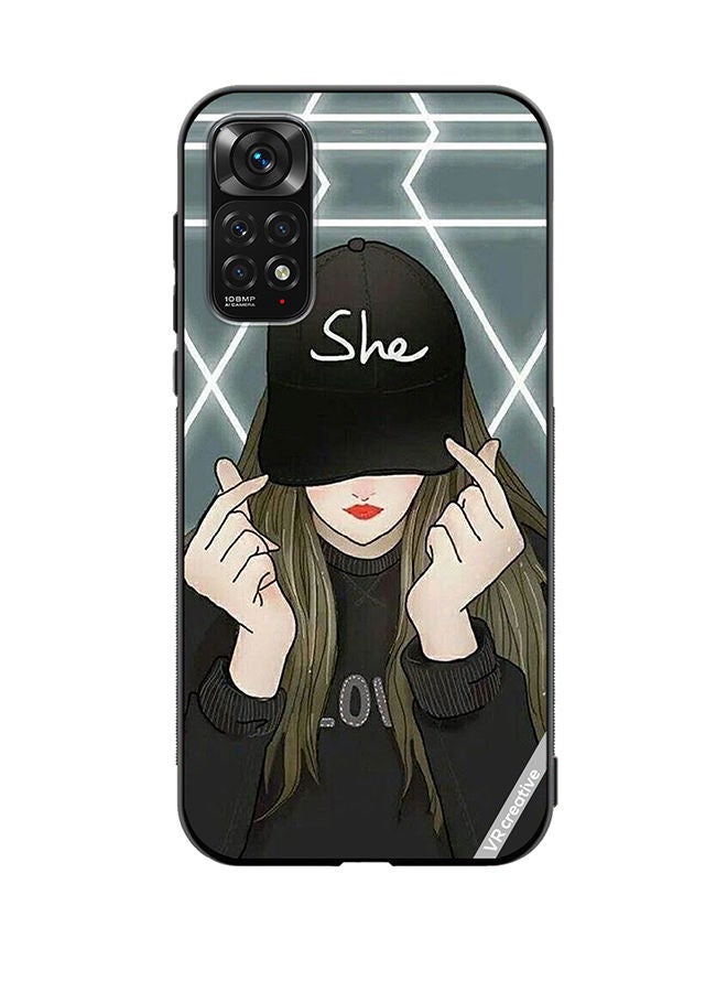 VR CREATIVE Protective Case Cover For Xiaomi Redmi Note 11S She On Cap Design Multicolour - Image 1