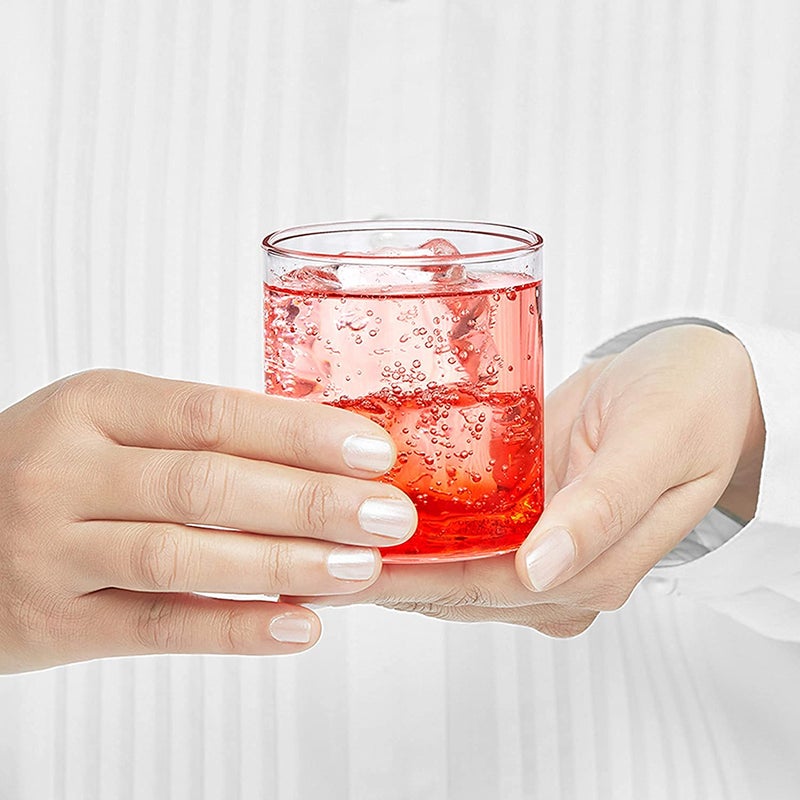PASSARO Small Squat Water Glass Set of 6 205 ML Transparent Borosilicate Glass Set - Image 2