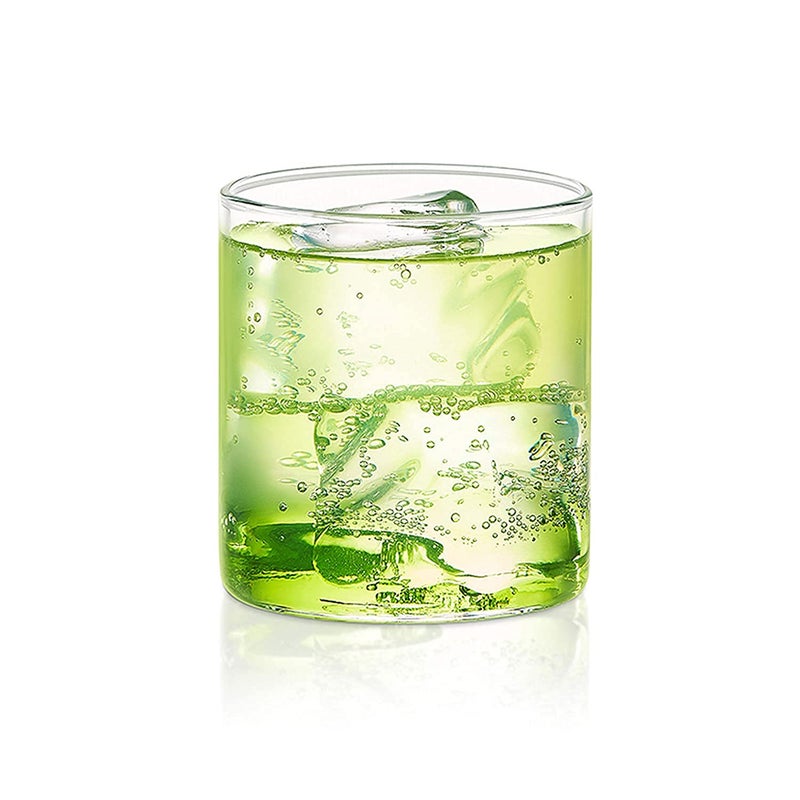 PASSARO Small Squat Water Glass Set of 6 205 ML Transparent Borosilicate Glass Set - Image 3