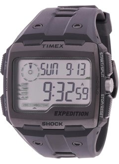 Men Grid Shock Lcd Black Dial With Black Resin Strap Watch Tw4B02500