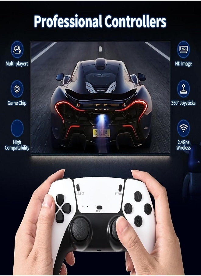 Generic - M15 TV Game Console with Dual Wireless Controllers, 128GB Mini Retro PS1 Gaming System, HDMI-Compatible for HD Gaming - Image 1