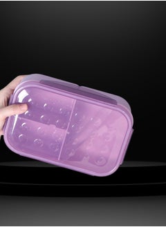 HaveDream Student Lunch Box With Fork, Microwaveable Lunch Box - Purple  - Image 3