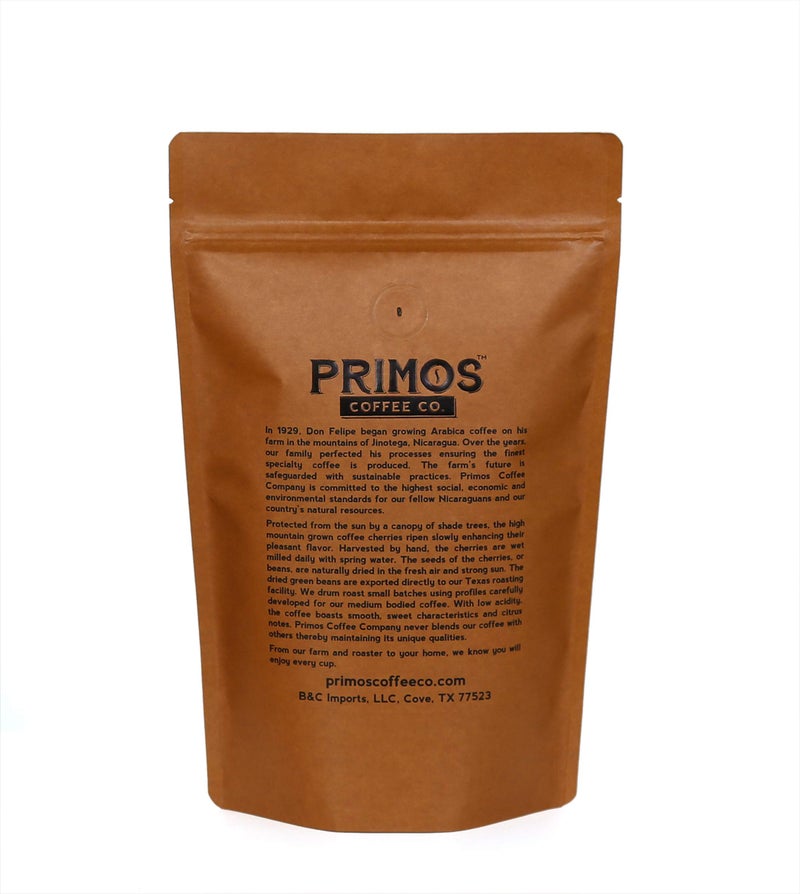 Primos Coffee Co. قهوة فرنسية مضغوطة، مطحونة خشن، برموس كوفي كو (تحميص متوسط، 12 أونصة) - Image 2