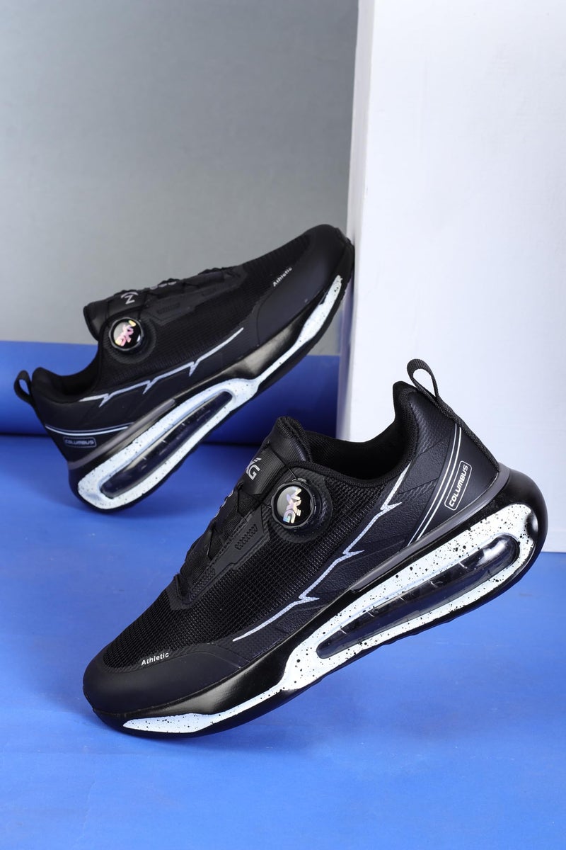 Columbus Catalyst Sports Shoes - Running Shoes|Walking Shoes| Training & Gym Shoe | Outdoors Shoe for Men (Black & Silver), UK 9 - Image 2