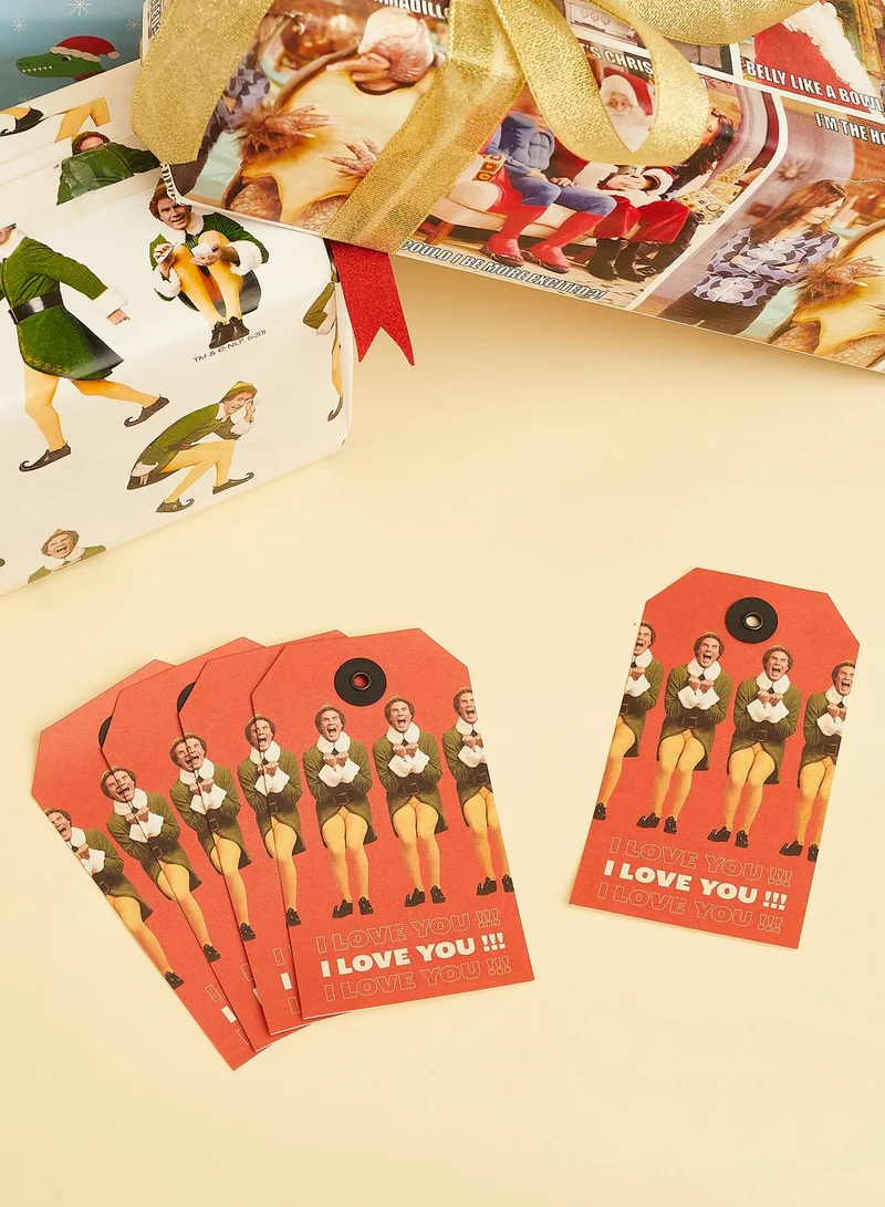 Typo Elf I Love You Gift Tag 5 Pack