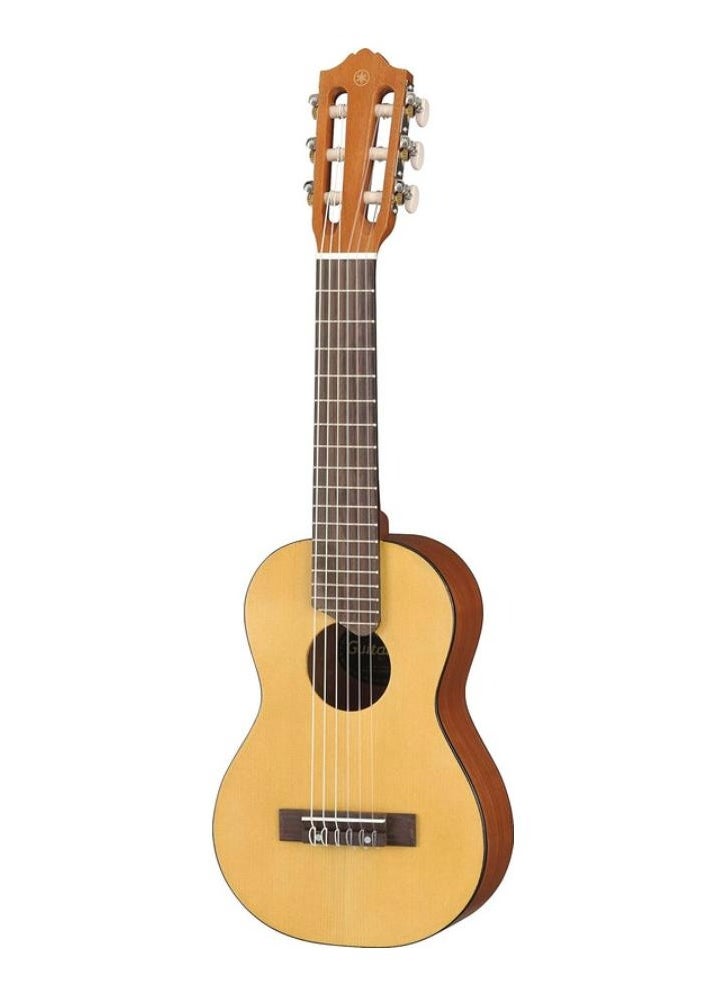 YAMAHA Yamaha Acoustic Guitalele, GL1 – A hybrid between guitar and ukulele (70 cm) with 6 Strings (3 nylon/3 metal wound, commonly known as a nylon string set) and Fitted Yamaha Gigbag – Natural 