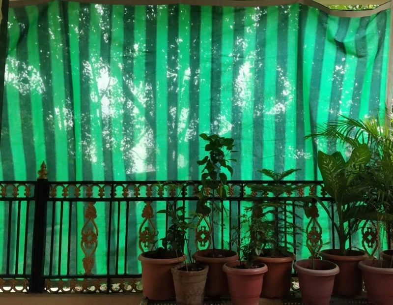 AGK Enterprises Green Shade Net for Garden/Balcony-(10 X 6 FT.) with Niwar 90-95% HIGH Density (10 X 6 FT., Green) - Image 1