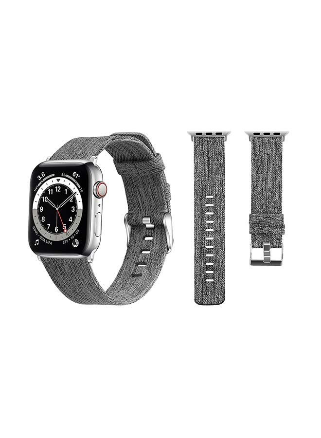 NIBEMINENT Fabric Replacement Band For Apple Watch Series 6/SE/5/4/3/2/1 Grey
