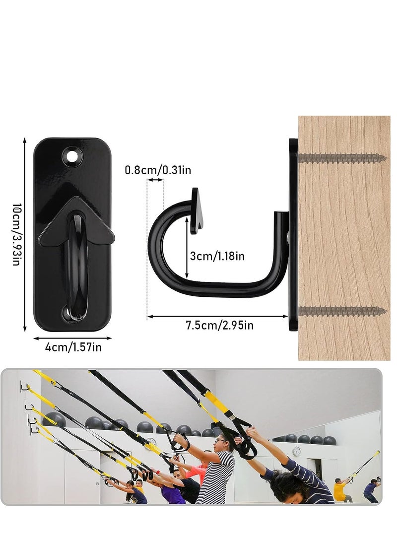 3PCS Workout Wall Mount Anchors Heavy Duty Resistance Band Wall Anchor Home Gym Exercise Anchors Ceiling Mounted Hooks Exercise Strap Anchor for Body Weight Straps Strength Training Yoga - Image 2