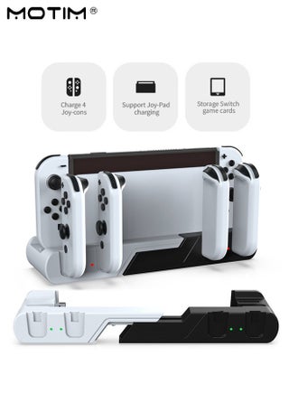 قاعدة شحن متوافقة مع نينتندو سويتش ومفتاح التبديل طراز OLED جوي كون (Nintendo Switch) ومحطة شحن وحدة التحكم في التبديل لشحن ما يصل إلى 4 قطع، ومفتاح تخزين ومنظم للتبديل - pzsku/Z6378E39F8541B9A58FBBZ/45/_/1732244098/8b845bb1-f36a-4f54-9a53-77511d613a5c