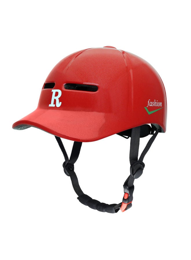new Style Bright Pure Red Bicycle Helmets For Men And Women, Ultra-light Peaked Caps, Electric Bicycle Helmets, New One-piece Summer Sun Hats
