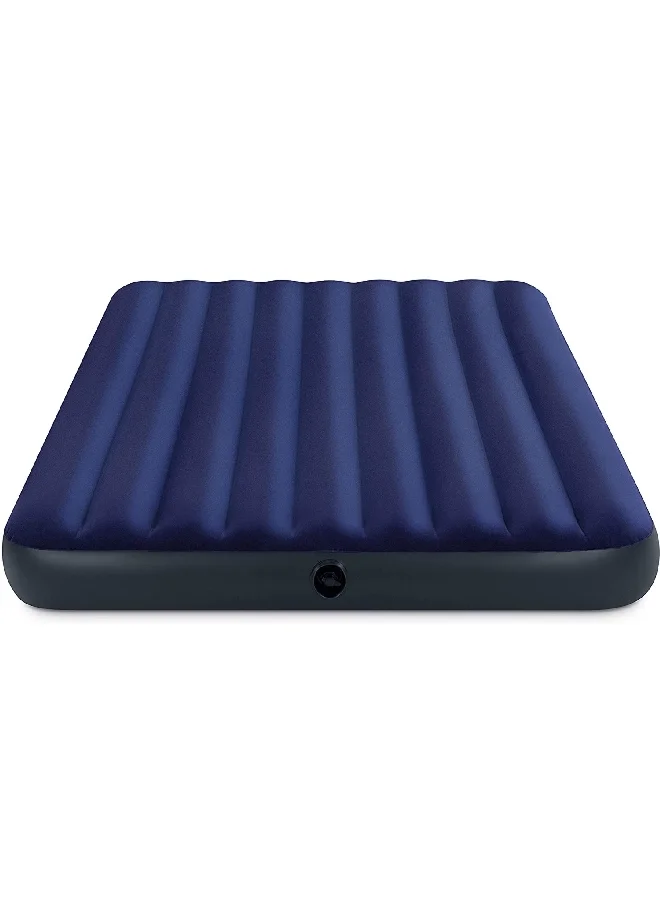 INTEX Queen Fiber-Tech Technology Dura-Beam Standard Classic Downy Air Bed Blue and Black 25 x 152 x 203 cm INT64759