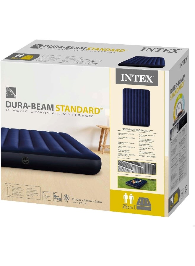INTEX Queen Fiber-Tech Technology Dura-Beam Standard Classic Downy Air Bed Blue and Black 25 x 152 x 203 cm INT64759 - Image 3