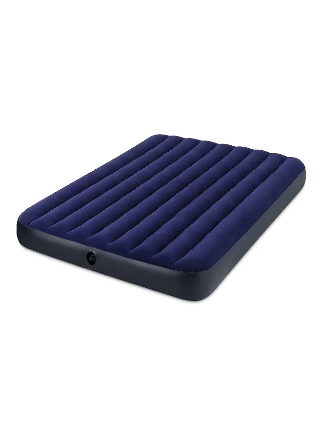 INTEX Queen Fiber-Tech Technology Dura-Beam Standard Classic Downy Air Bed Blue and Black 25 x 152 x 203 cm INT64759