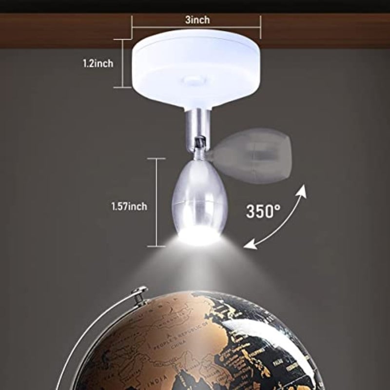 Wireless LED Spotlight Indoor, 2 PCS Battery Operated Spotlight, Accent Lights with Remote Control, Small LED Light, Dimmable Rotatable Uplights Indoor for Paintings, Statues and Home Decor - Image 2