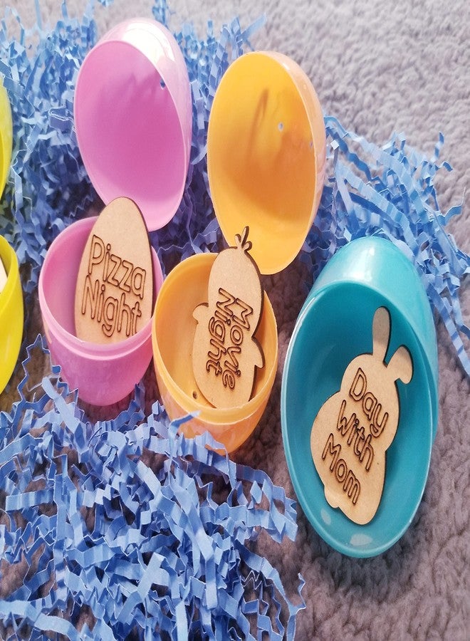 30 قطعة من رموز بيض عيد الفصح مع حقيبة هدايا، رموز قابلة للتخصيص متوفرة، خشب طبيعي مع 30 عبارة محفورة مختلفة، 6 تصاميم، لون طبيعي، رموز عيد الفصح للأطفال، رمز نشاط (بيضة) - Image 4