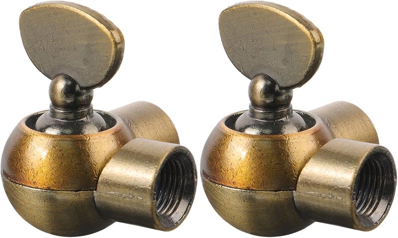 2pcs Swivel Lamp Head Connector with Handle, Retro Metal Wall Sconce Connector with 180 Degree Rotating Joint for Modern Desk or Table Lamps, M10 - Image 1