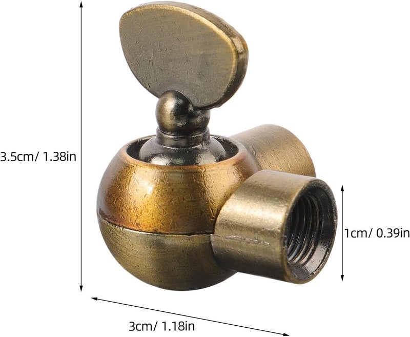 2pcs Swivel Lamp Head Connector with Handle, Retro Metal Wall Sconce Connector with 180 Degree Rotating Joint for Modern Desk or Table Lamps, M10 - Image 2