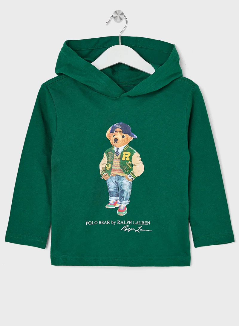بولو رالف لورين Kids Graphic Hoodie