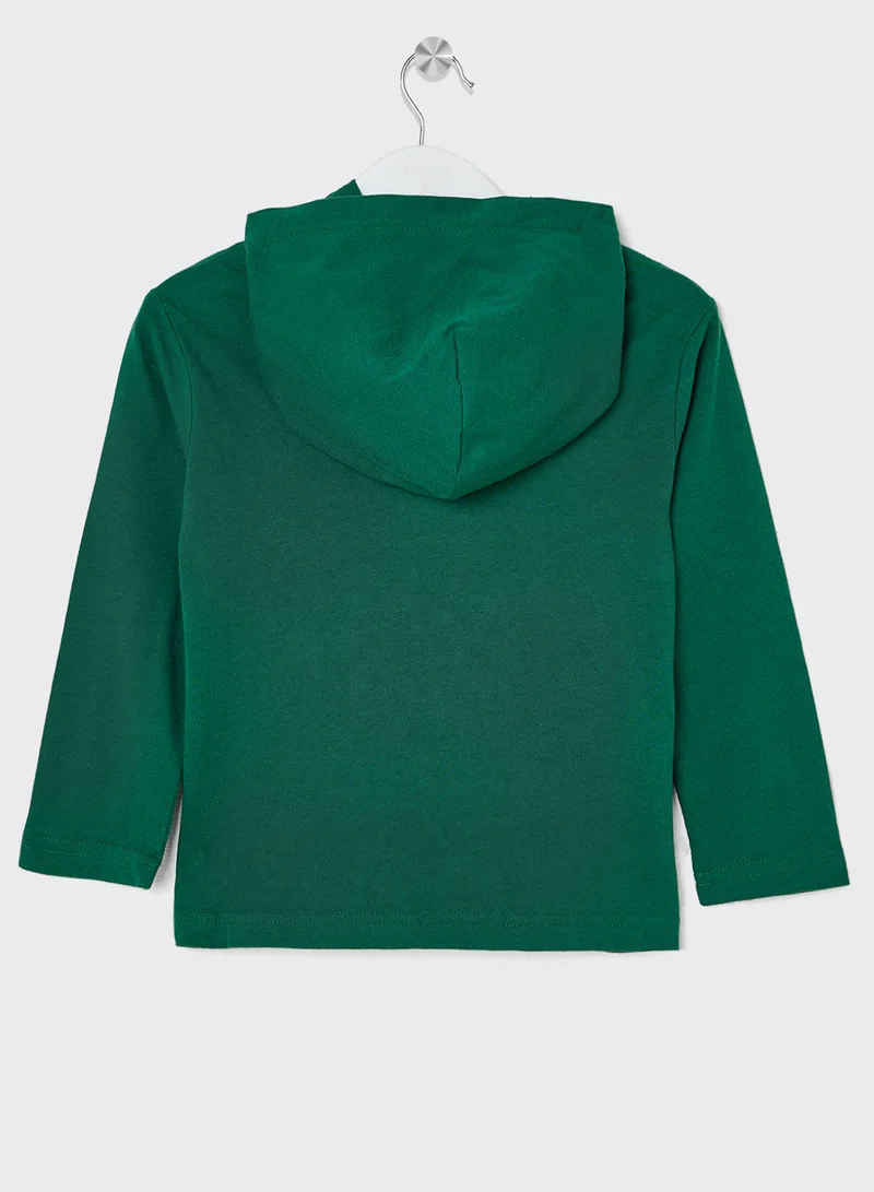 بولو رالف لورين Kids Graphic Hoodie