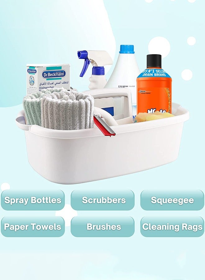 Garlo Cleaning Supplies Caddy Cleaning Supply Organizer with Handle Plastic Caddy for Cleaning Products Under Sink Tool Storage Caddy - Image 3