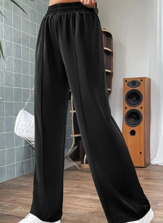 تايك تو بنطال بقصة مستقيمة وخصر مطاطي