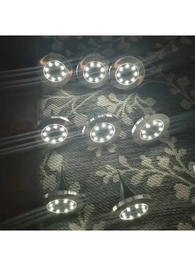 5 قطع أضواء أرضية تعمل بالطاقة الشمسية، إضاءة خطوات LED دافئة للحدائق الخارجية - Image 5