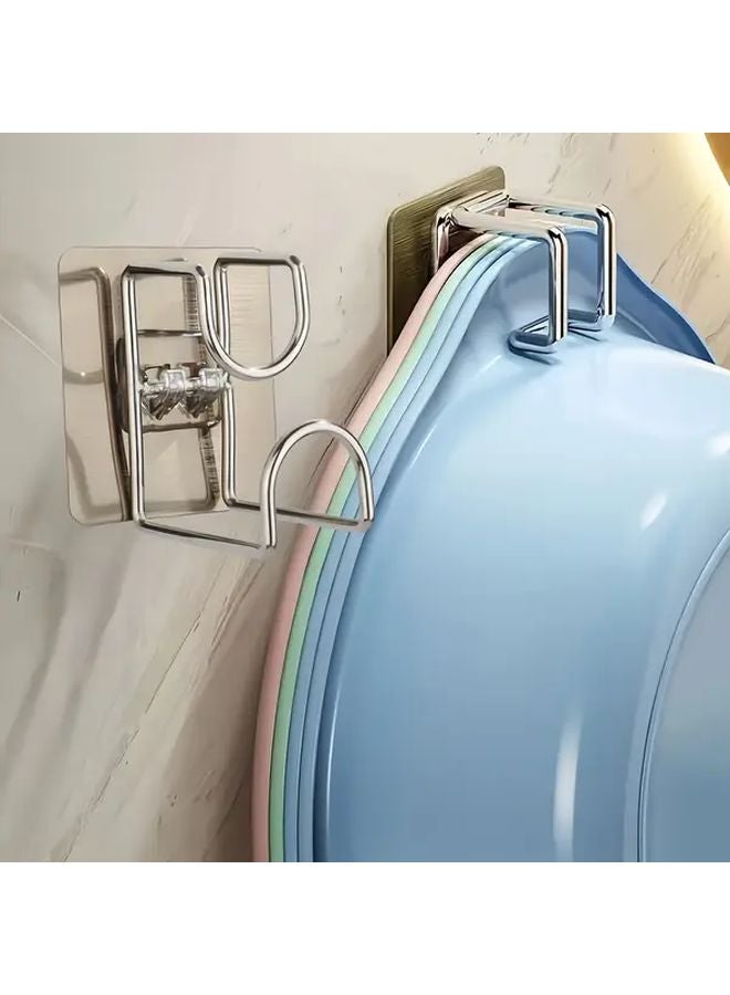 1pc Stainless Steel Sink Hook No Drill Wall Mounted Organizer Rust Resistant - Image 3