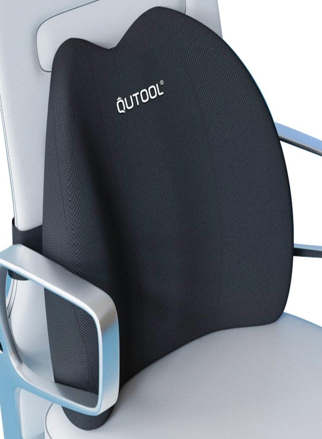 QUTOOL Lumbar Support Pillow for Office Chair, Memory Foam Low Back Support,Back Pain Relief, Ergonomic Back Cushion for Desk Chair,Gaming Chair,Adjustable Strap and Washable Cover - Image 1