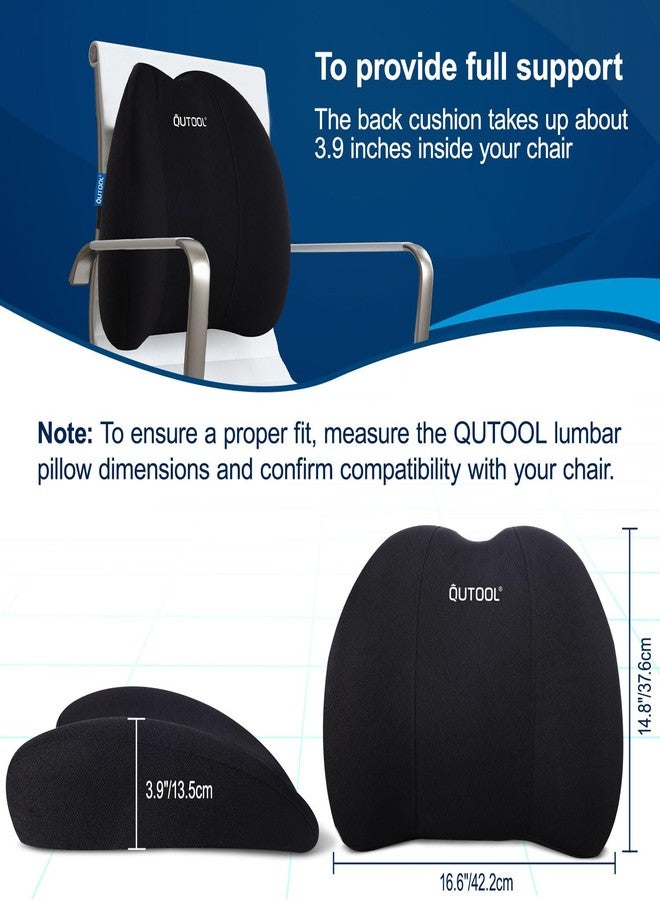 QUTOOL Lumbar Support Pillow for Office Chair, Memory Foam Low Back Support,Back Pain Relief, Ergonomic Back Cushion for Desk Chair,Gaming Chair,Adjustable Strap and Washable Cover - Image 4